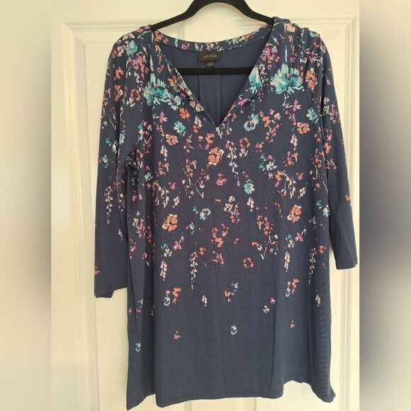 J.Jill blue floral tunic size M - Picture 1 of 7